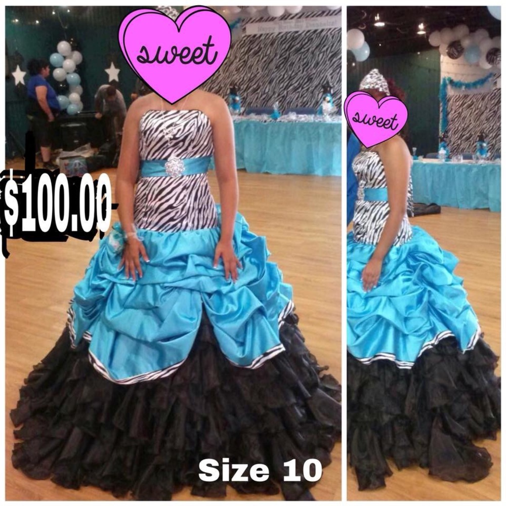 Blue prom or quince dress